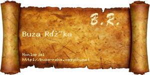 Buza Réka névjegykártya