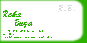 reka buza business card