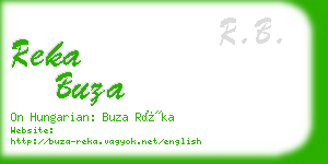 reka buza business card